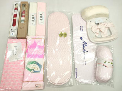 平和屋着物▼和装小物　着付け用品まとめて10点　前板　帯枕　伊達締め　コーリンベルト　着物ベルト　腰紐　未使用多数　逸品　CABL2508ju