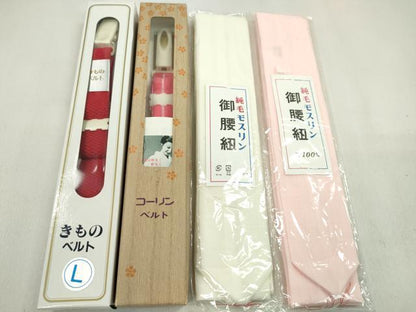 平和屋着物▼和装小物　着付け用品まとめて10点　前板　帯枕　伊達締め　コーリンベルト　着物ベルト　腰紐　未使用多数　逸品　CABL2508ju