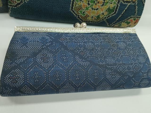 平和屋着物▼和装小物　和装バッグまとめて４点　ハンドバッグ　本場大島紬　7マルキ　流水吉祥花文　逸品　CABL2516ju