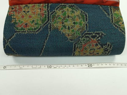 平和屋着物▼和装小物　和装バッグまとめて４点　ハンドバッグ　本場大島紬　7マルキ　流水吉祥花文　逸品　CABL2516ju