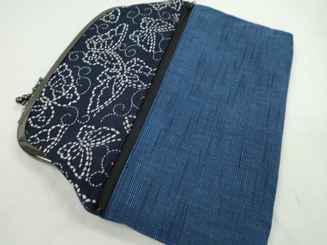 平和屋着物▼和装小物　和装バッグまとめて５点　ハンドバッグ　蝶　紗綾形　二つ折り　がま口　クラッチ　未使用あり　逸品　CABL2524ju