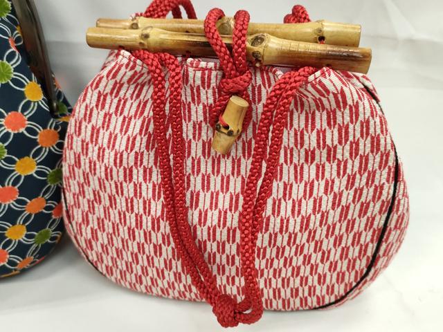 平和屋着物▼和装小物　和装バッグまとめて５点　ハンドバッグ　円文白虎朱雀錦　矢羽根　梅　巾着　がま口　クラッチ　逸品　CABL2526ju