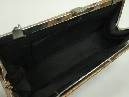 平和屋着物▼和装小物　和装バッグまとめて４点　ハンドバッグ　菊青海波　エ霞吉祥花文　亀甲　エナメル　二つ折り　金糸　逸品CABL2529ju
