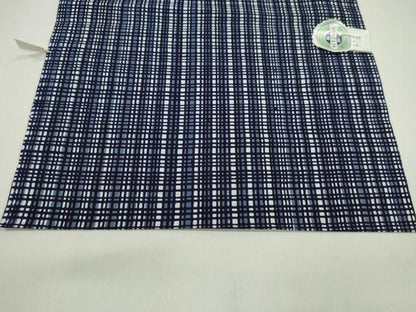 平和屋着物＊夏物　浴衣　反物　注染　東京新粋染　格子　縞　綿　着尺　逸品　未使用　CABL2534ju