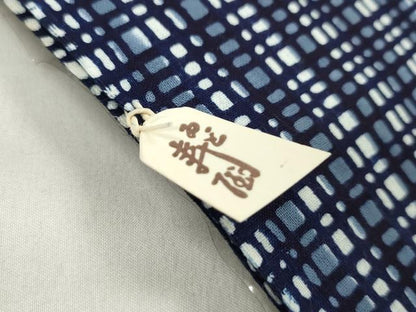 平和屋着物＊夏物　浴衣　反物　注染　東京新粋染　格子　縞　綿　着尺　逸品　未使用　CABL2534ju