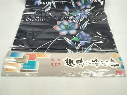 平和屋着物＊夏物　浴衣　反物　注染　枝花文　綿　着尺　逸品　未使用　CABL2538ju