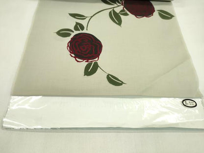 平和屋着物＊夏物　浴衣　反物　注染　枝花文　日本製　綿　着尺　逸品　未使用　CABL2539ju