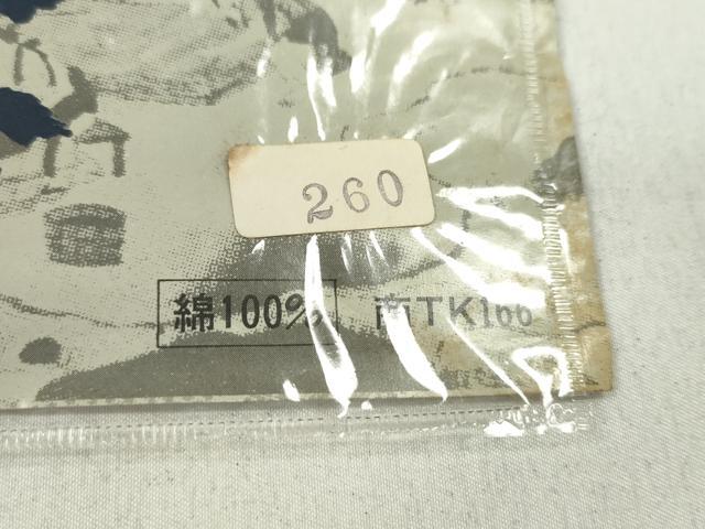 平和屋着物＊夏物　浴衣　反物　注染　舞蝶草花丸文　綿　着尺　逸品　未使用　CABL2554ju