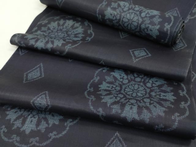 平和屋着物＊夏物　重要無形文化財　本場宮古上布　反物　菱花文　苧麻　着尺　逸品　未使用　CABL2562ju