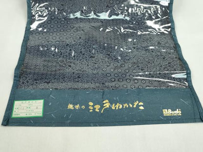 平和屋着物＊夏物　浴衣　反物　注染　切嵌吉祥花文　綿　着尺　逸品　未使用　CABL2565ju