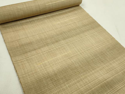 平和屋着物●くで絣結城　紬　反物　めがね織　横段文　証紙付き　着尺　逸品　未使用　CABL2598ju