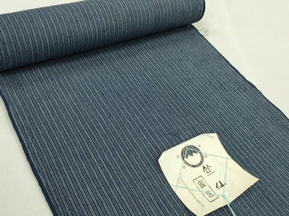 平和屋着物∴夏物　竺仙　浴衣　反物　縞　綿　証紙付き　着尺　逸品　未使用　CABL2599ju