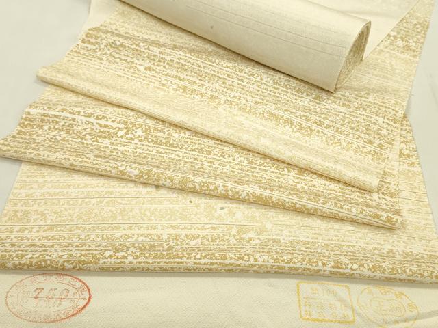平和屋着物●小紋　反物　横段舞花びら　着尺　逸品　未使用　CABL2608ju