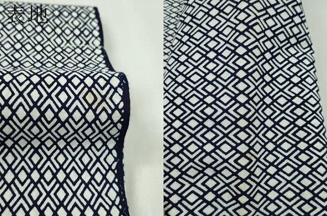平和屋着物∴夏物　浴衣　反物　注染　菱　綿　着尺　逸品　未使用　CABL2618ju