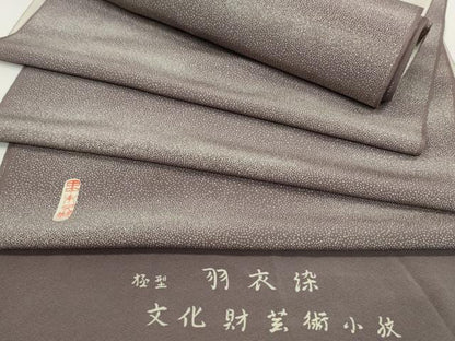 平和屋着物●江戸小紋　反物　作家物　霞文　羽衣染　丹後ちりめん　着尺　逸品　未使用　CABL2637ju
