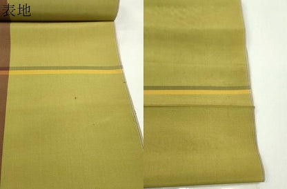 平和屋着物●本場黄八丈　平織　紬　反物　格子柄　着尺　逸品　未使用　CABL2641ju