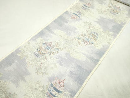 平和屋着物●都喜ヱ門　本場大島紬　反物　白大島　9マルキ　総絣　芳香漂う　藤絹織物謹製　証紙付き　着尺　逸品　未使用　CABL2656ju