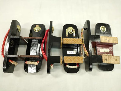 平和屋着物▼和装小物　駒下駄・日和下駄まとめて６足　白木　黒塗り　漆　会津桐　折り鶴　二枚歯　Ｍサイズ　未使用多数　逸品CABL2672ju