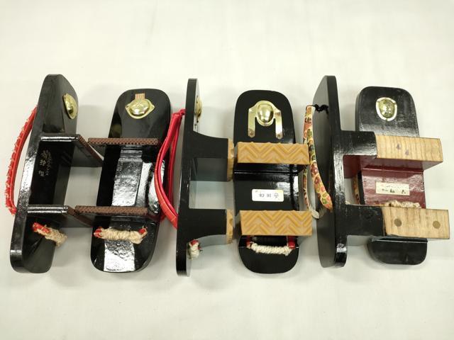 平和屋着物▼和装小物　駒下駄・日和下駄まとめて６足　白木　黒塗り　漆　会津桐　折り鶴　二枚歯　Ｍサイズ　未使用多数　逸品CABL2672ju