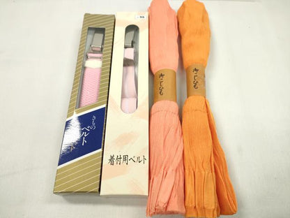 平和屋着物▼和装小物　着付け用品まとめて10点　帯板　帯枕　伊達締め　着物ベルト　腰紐　ソフトパッド　未使用多数　逸品　CABL2716ju