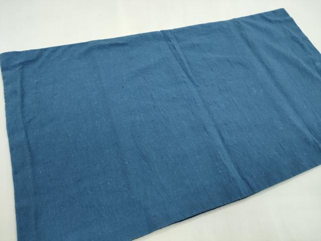 平和屋着物▼和装小物　インテリア　卓布２枚セット　絞り　天然草木染　藍染　成り物　トウモロコシ　綿　逸品　未使用　CABL2722ju