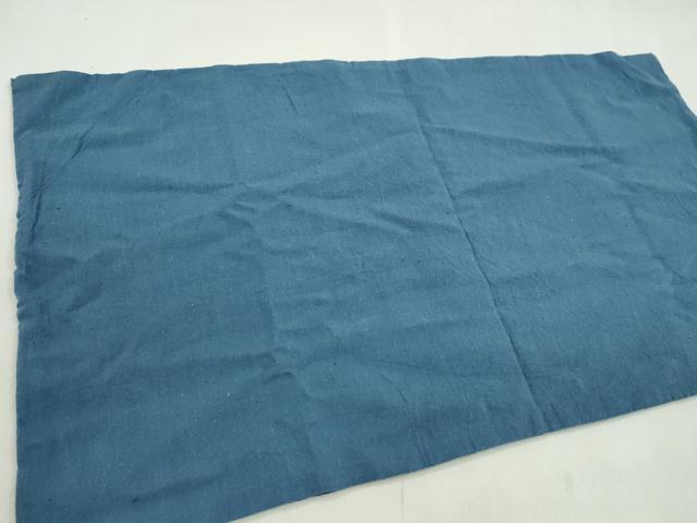 平和屋着物▼和装小物　インテリア　卓布２枚セット　絞り　天然草木染　藍染　キノコ　綿　逸品　未使用　CABL2732ju