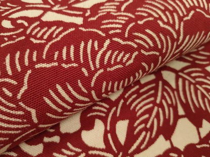 平和屋着物▼和装小物　インテリア　南部古代型染　卓布２枚セット　唐草花文　観音菩薩　テーブルセンター　綿　逸品　未使用　CABL2746ju