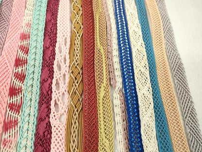 平和屋着物＊夏物　和装小物　帯締め20本セット　レース織　金糸　長尺あり　逸品　CABL2751ju
