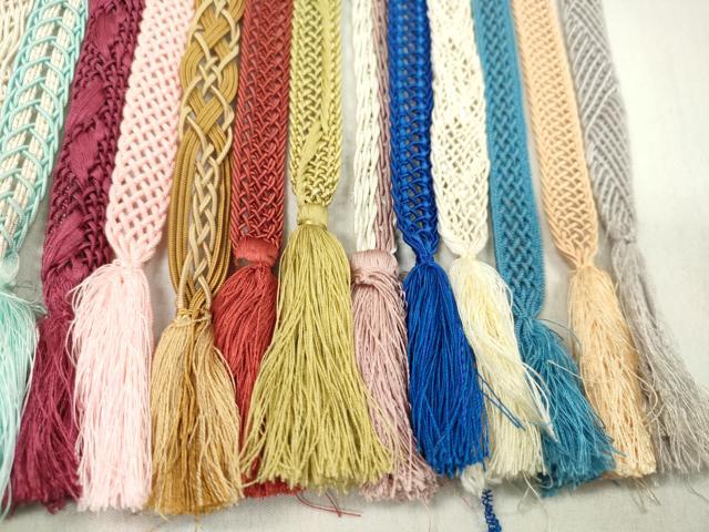 平和屋着物＊夏物　和装小物　帯締め20本セット　レース織　金糸　長尺あり　逸品　CABL2751ju