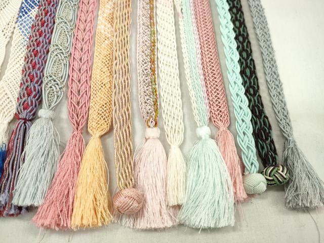 平和屋着物＊夏物　和装小物　帯締め20本セット　レース織　ラメ糸　長尺あり　逸品　CABL2767ju