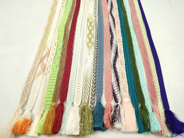 平和屋着物＊夏物　和装小物　帯締め20本セット　レース織　金糸　ラメ糸　逸品　CABL2771ju
