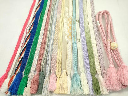 平和屋着物＊夏物　和装小物　帯締め20本セット　夏高麗　レース織　丸組　金糸　逸品　CABL2777ju