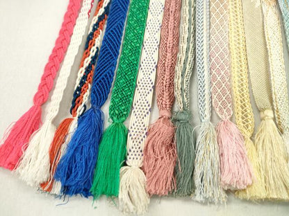 平和屋着物＊夏物　和装小物　帯締め20本セット　夏高麗　レース織　丸組　金糸　逸品　CABL2777ju