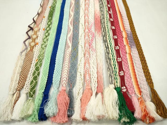 平和屋着物＊夏物　和装小物　帯締め20本セット　レース織　金糸　逸品　CABL2788ju