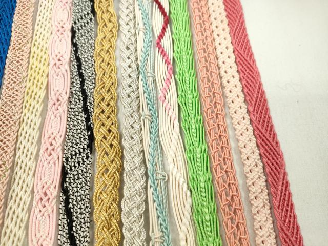 平和屋着物＊夏物　和装小物　帯締め20本セット　レース織　金銀糸　長尺あり　逸品　CABL2796ju