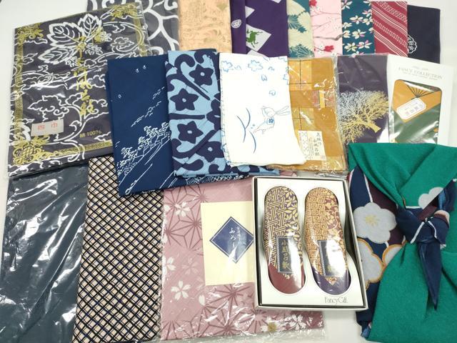 平和屋着物▼和装小物　風呂敷まとめて２０枚　大判　小風呂敷　唐草　梅　十二支　光悦ちりめんなど　未使用　CABL2799ju