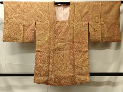 平和屋着物＃道行コート　吉祥花文　暈し染め　金彩　やまと誂製　正絹　逸品　CABL2802in