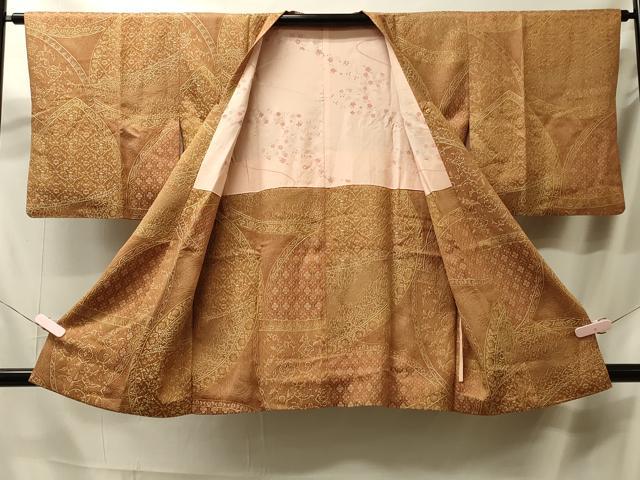 平和屋着物＃道行コート　吉祥花文　暈し染め　金彩　やまと誂製　正絹　逸品　CABL2802in