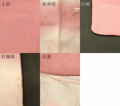 平和屋着物＃羽織 刺繍 舞蝶文 暈し染め 金銀糸 正絹 逸品 CABL2803in
