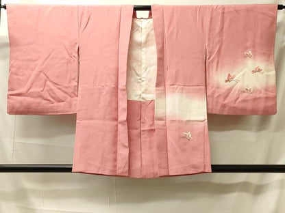 平和屋着物＃羽織 刺繍 舞蝶文 暈し染め 金銀糸 正絹 逸品 CABL2803in