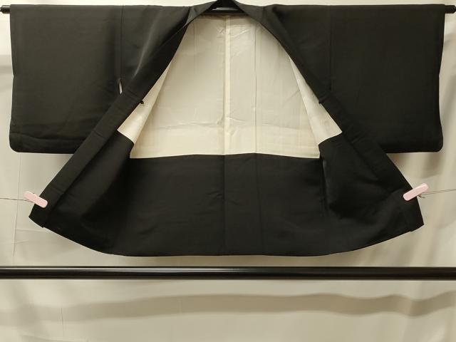 平和屋着物＃羽織 寿光織 風景文 黒地 金糸 正絹 逸品 CABL2804in