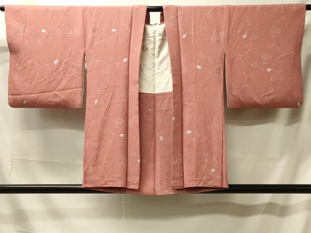 平和屋着物＃羽織　絞り　更紗花文　正絹　逸品　CABL2812in