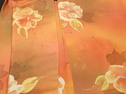 平和屋着物＃羽織 地紋起こし 草花文 暈し染め 正絹 逸品 CABL2813in