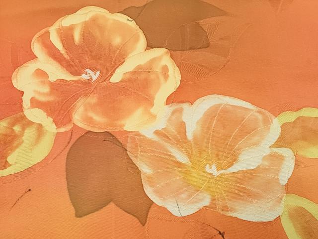 平和屋着物＃羽織 地紋起こし 草花文 暈し染め 正絹 逸品 CABL2813in