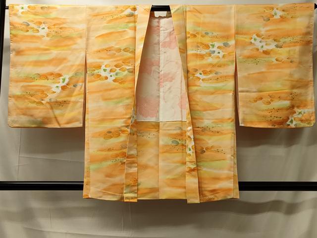 平和屋着物＃羽織 手描き 草花文 暈し染め 正絹 逸品 未使用 CABL2815in