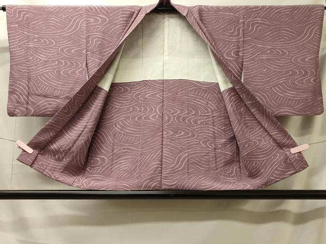 平和屋着物＃羽織 ろうけつ染め 流水文 正絹 逸品 CABL2816in