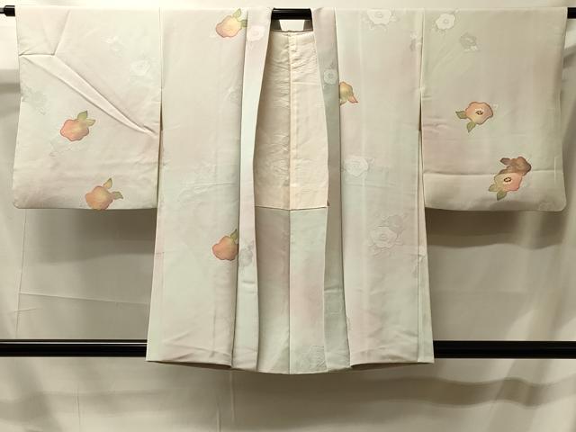 平和屋着物＃羽織 刺繍 地紋起こし 草花文 暈し染め 正絹 逸品 CABL2818in