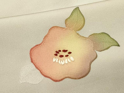 平和屋着物＃羽織 刺繍 地紋起こし 草花文 暈し染め 正絹 逸品 CABL2818in