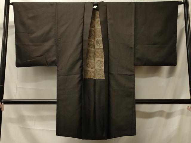 平和屋着物＃男性 長羽織 格子 正絹 逸品 CABL2820in