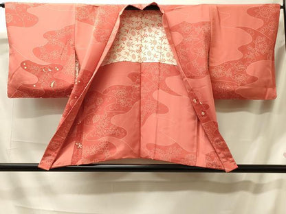 平和屋着物＃羽織 草花文 正絹 逸品 CABL2823in